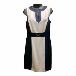 Women’s Chelsea & Violet Navy White Colorblock Dress Size 4 JC525